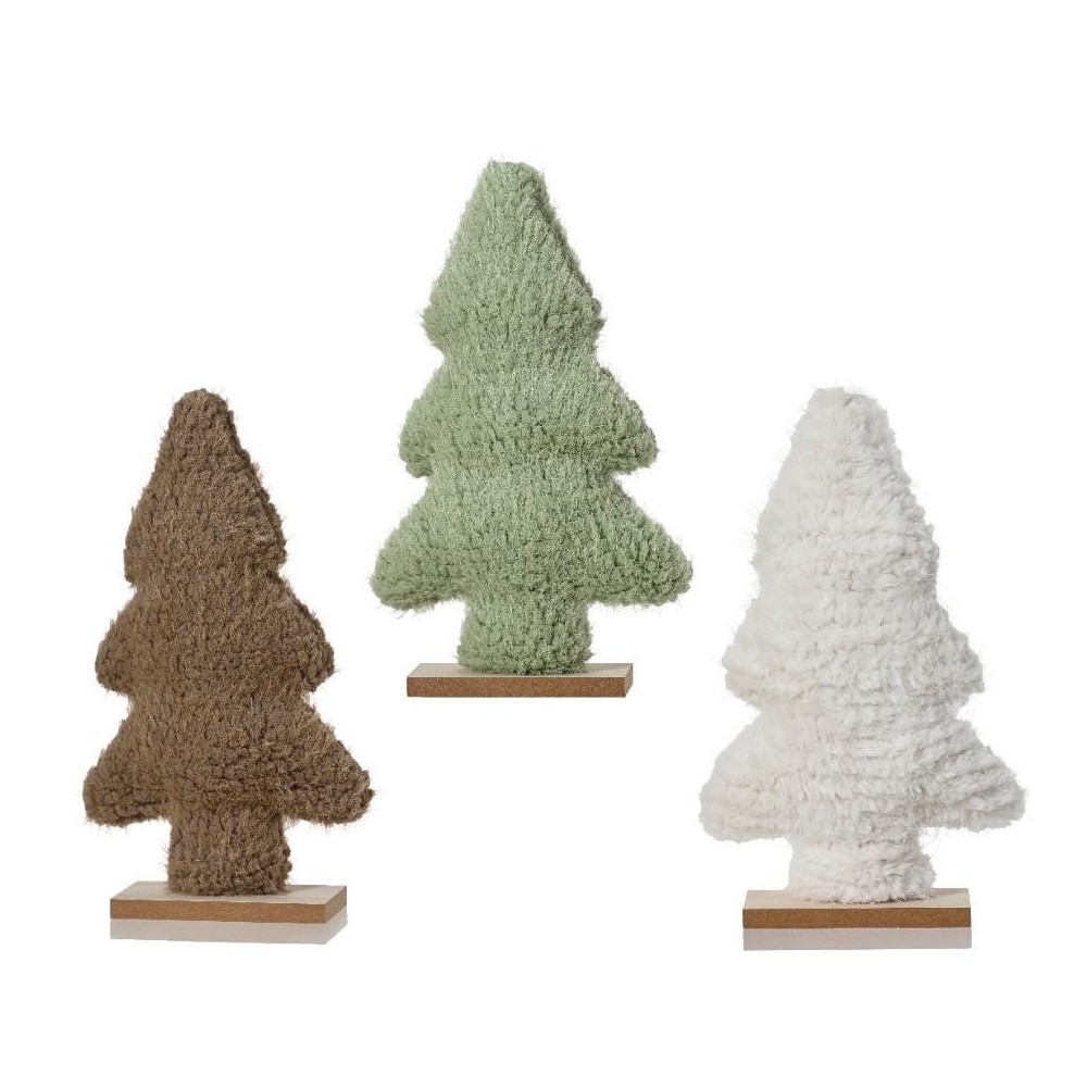 ALBERO EFFETTO PELLICCIA H.23CM. 3 ASSORTITI